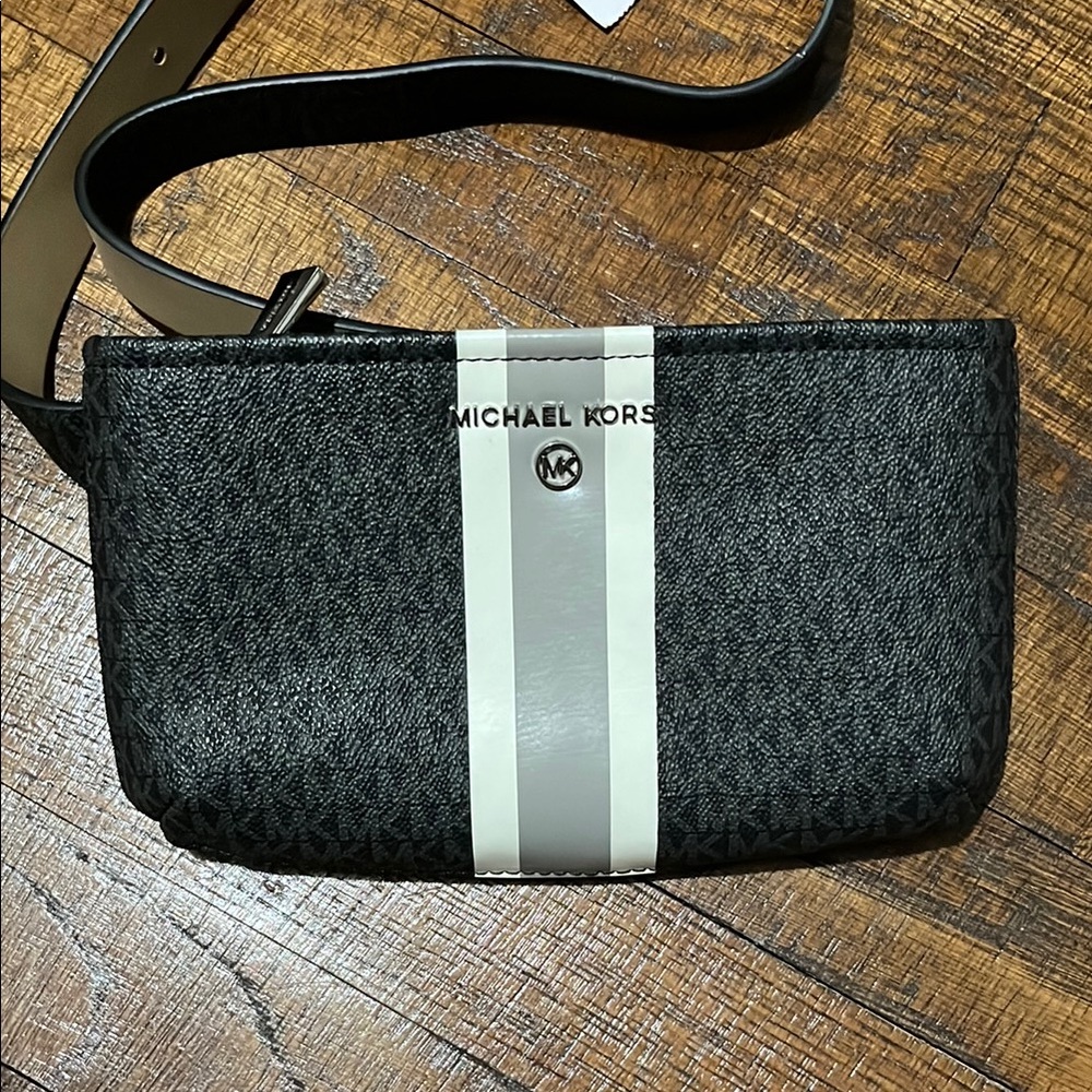 Michael Kors Black and White Crossbody Bag